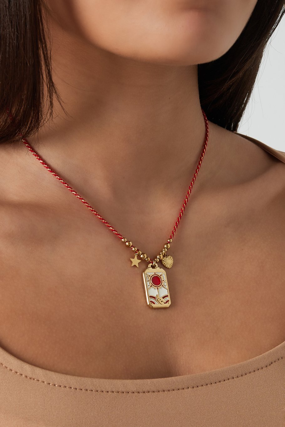 eclipse charm necklace - pink  Picture2